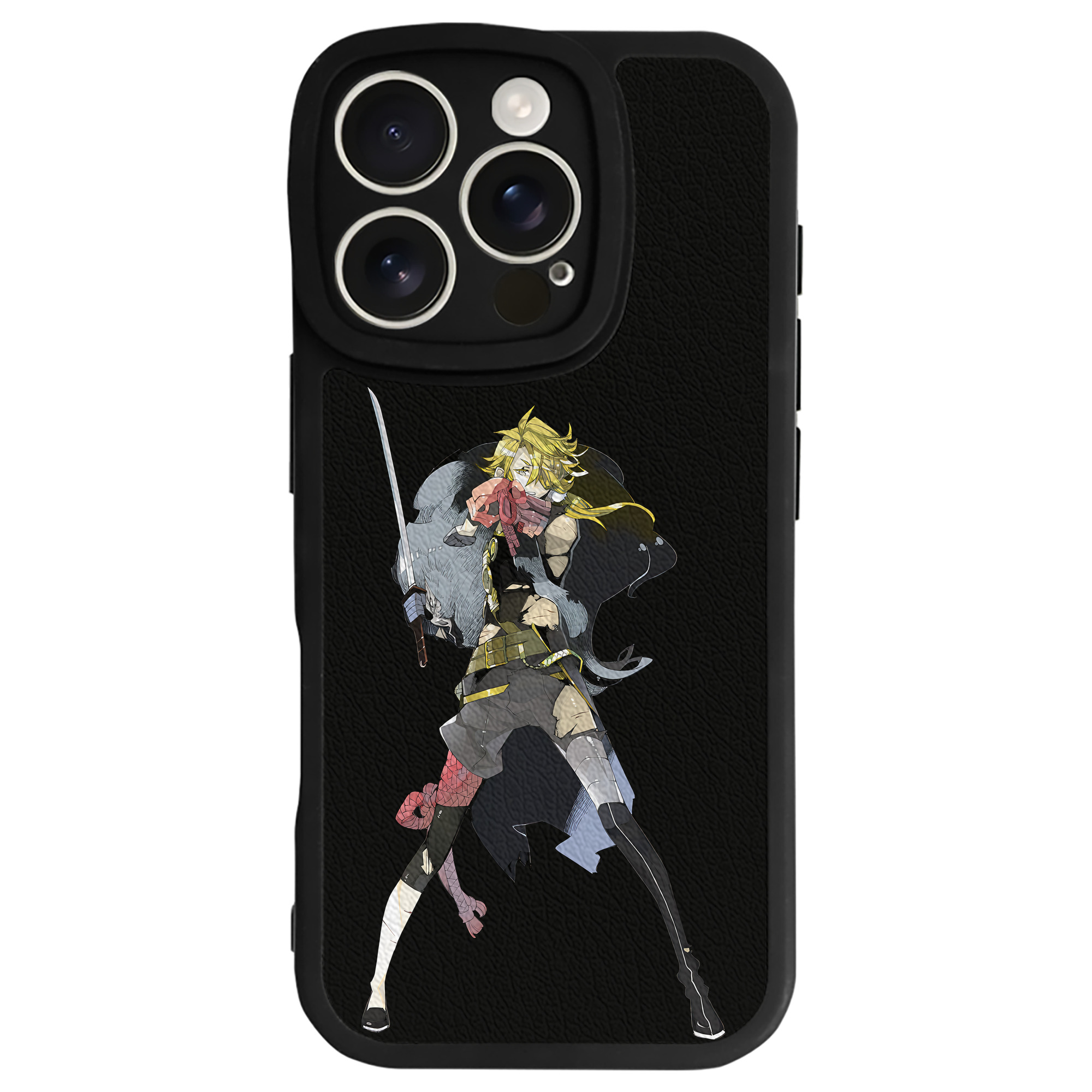 （画像用） 刀剣乱舞 Touken Ranbu 【iPhone 16シリーズ対応】シリコンスマホケース（レザー調） 材質：シリコン